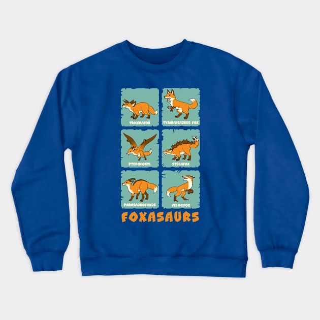 Foxasaurs Crewneck Sweatshirt by GiveNoFox